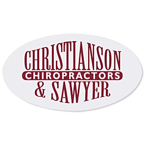 Additional Image 1 - a white oval with red text