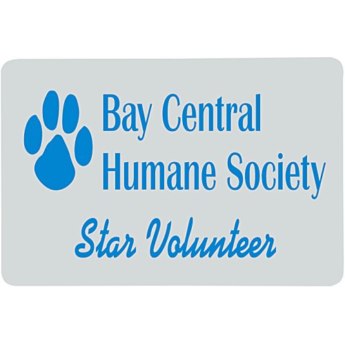 Additional Image 1 - a white rectangular sign with blue text