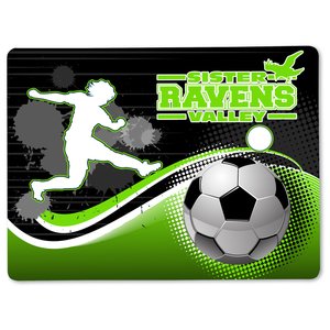 Additional Image 1 - a card with a picture of a football ball and a person running