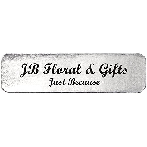Additional Image 1 - a silver rectangular sign with black text