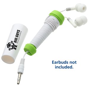 Additional Image 2 - a white and green device with earbuds