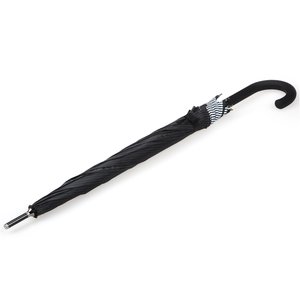 Additional Image 3 - a black umbrella with a curved handle