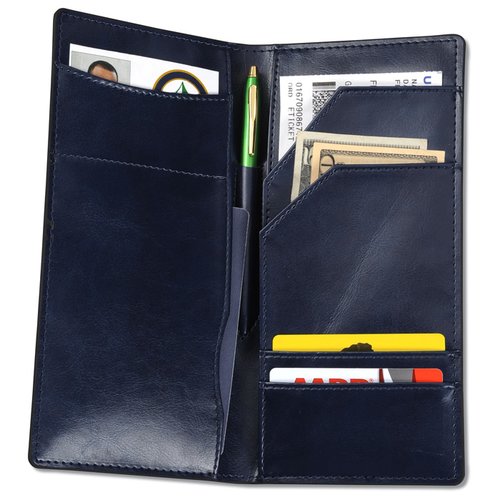 Additional Image 2 - a black wallet with a few cards inside