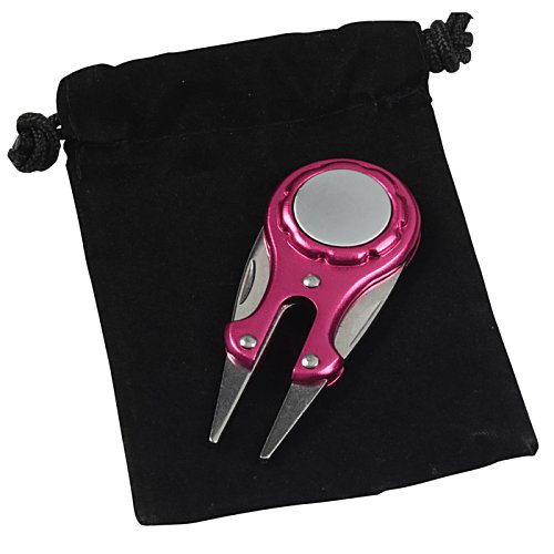 Additional Image 3 - a pink and silver tool on a black bag