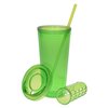 View Image 2 of 2 of Fruit Infuser Double Wall Tumbler with Straw - 20 oz.- Closeout