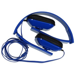 Additional Image 1 - a blue headphones with a cord