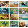 View Image 5 of 5 of Impressionists Desk Calendar  - French/English