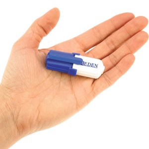 Additional Image 1 - a hand holding a blue and white object