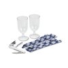 Additional Thumbnail Image 1 - a couple of wine glasses and a blue and white wrapper