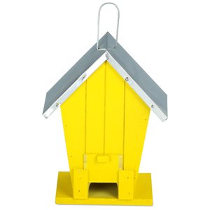 Additional Image 1 - a yellow bird house with grey roof