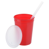 View Image 2 of 3 of Translucent Stadium Cup with Lid & Straw - 12 oz.