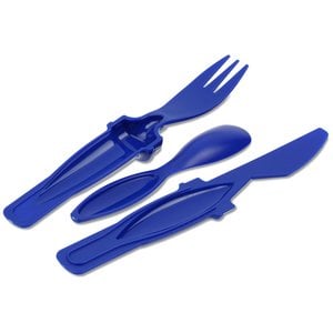 Additional Image 2 - a blue plastic spoon fork and knife