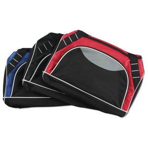 Additional Image 3 - a stack of black and red bags