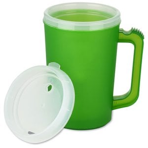 Additional Image 1 - a green mug with a white lid