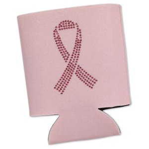 Additional Image 1 - a pink ribbon on a beverage holder