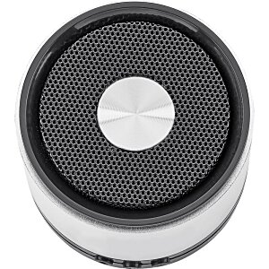 Additional Image 4 - a round black and white object with a silver circle