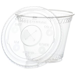 Additional Image 1 - a clear plastic cup with a saucer