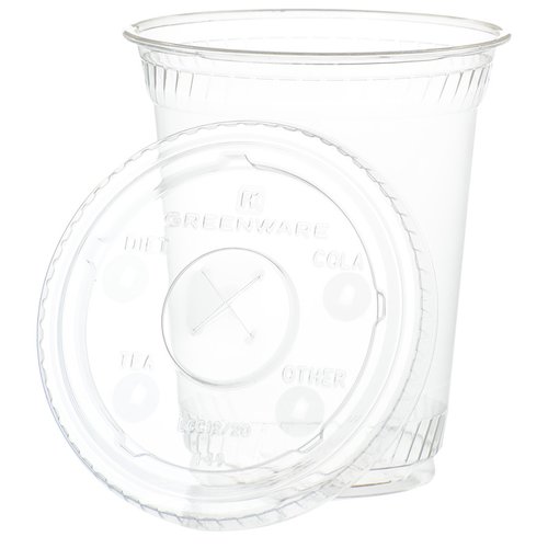 Additional Image 1 - a clear plastic cup and saucer