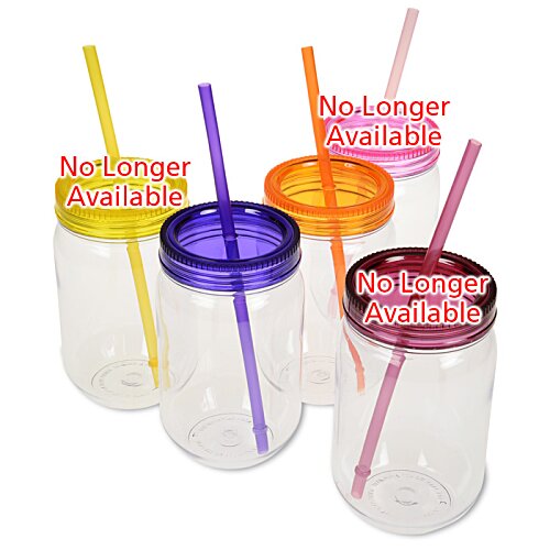 Fiesta Mason Jar with Straw - 22 oz. Image 3 of 3