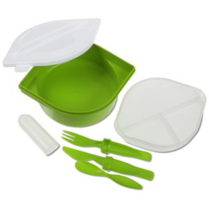 Additional Image 1 - a green and white plastic container