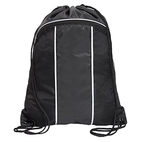 Additional Image 3 - a black backpack with a white stripe