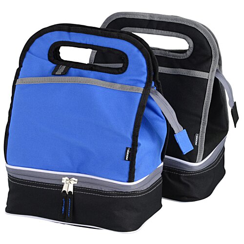 Additional Image 3 - a blue and black lunch bag