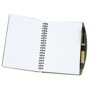 Additional Image 1 - a white notebook with a metal strip