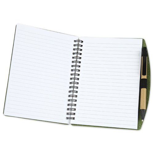 Additional Image 1 - a white notebook with a metal strip