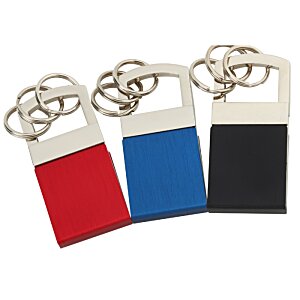 Additional Image 1 - a group of keychains with a red blue and black tag