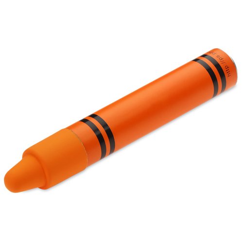 Additional Image 2 - an orange crayon on a white background