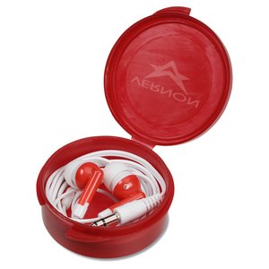 Additional Image 1 - a red earbuds in a red container