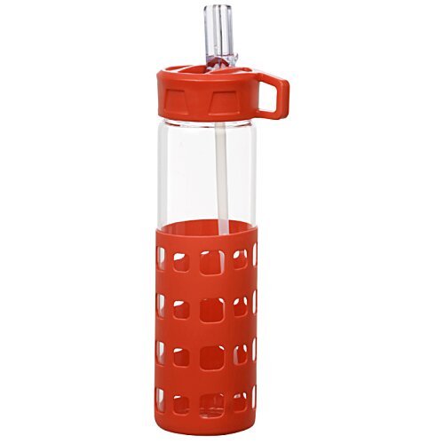 Additional Image 1 - a red and clear water bottle