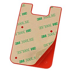 a plastic bag with red corner