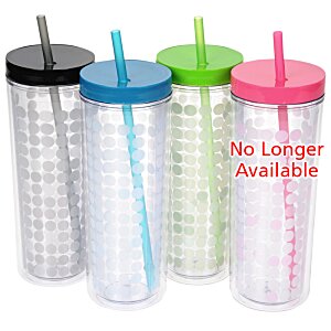 Additional Image 1 - a group of plastic cups with straws