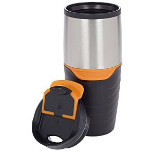 Additional Image 1 - a stainless steel and black mug