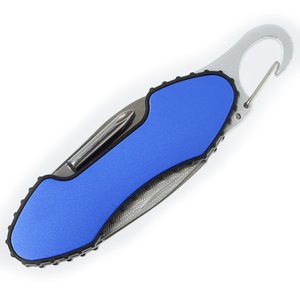 Additional Image 4 - a blue and silver pocket knife