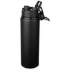 Additional Image 1 - a black water bottle with a black lid