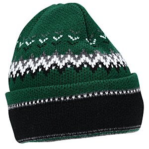 Additional Image 1 - a green and black beanie
