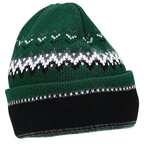 Additional Image 1 - a green and black beanie