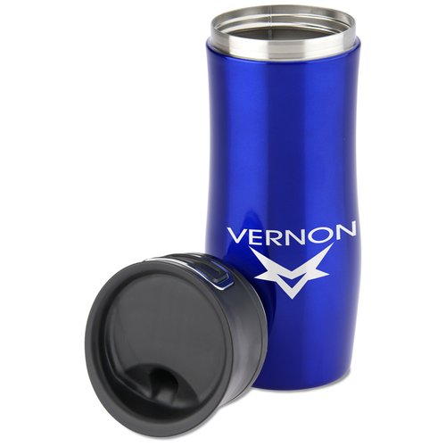 Additional Image 2 - a blue and silver tumbler