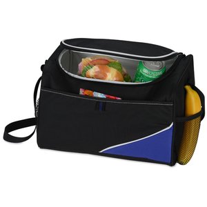 Additional Image 1 - a black and blue bag with a clear container