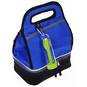 Additional Image 4 - a blue and black lunch bag