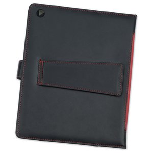 Additional Image 4 - a black tablet case with a red stripe