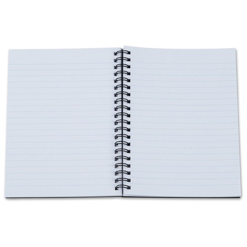 Additional Image 2 - a white notebook with a black spiral bound