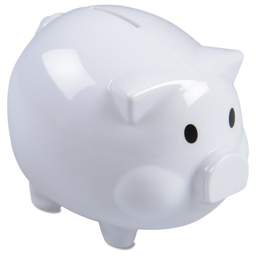Additional Image 1 - a white piggy bank