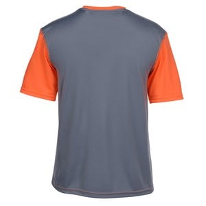 Additional Image 1 - a back of a grey and orange shirt