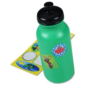 Additional Image 2 - a green water bottle with a black lid