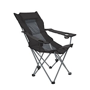 Additional Image 4 - a blue folding chair with a drink on it