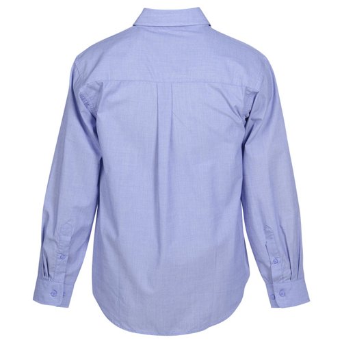Additional Image 2 - a back view of a blue shirt