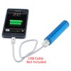 View Image 3 of 3 of Cylinder Power Bank – Silver – 2200 mAh